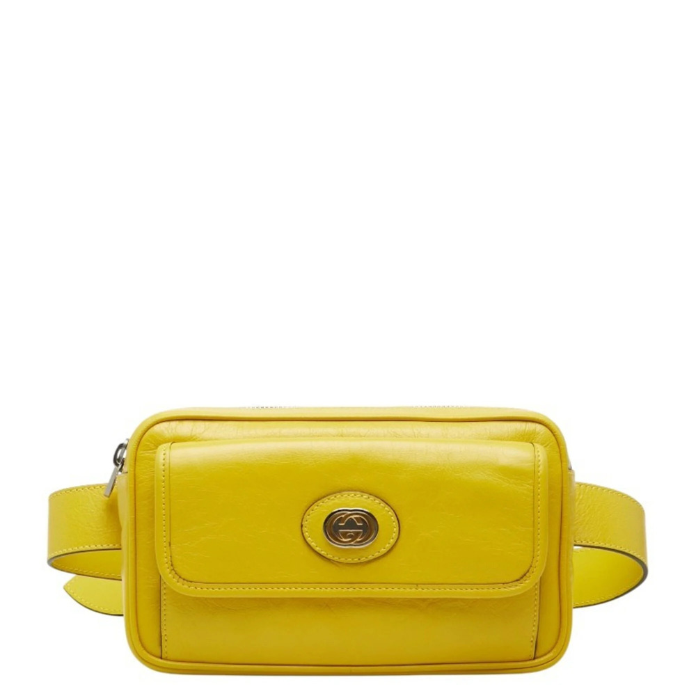 GUCCI Yellow Leather Fanny Pack